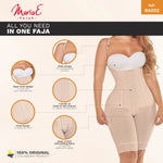 GIRDLES MARIAE RA002 | COLOMBIAN GIRDLES OPEN BUST BODYSUIT | MID-THIGH H BUTT LIFTER GIRDLE | POWERNET