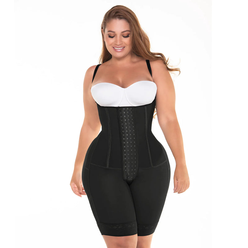 GIRDLES MARIAE RA002 | COLOMBIAN GIRDLES OPEN BUST BODYSUIT | MID-THIGH H BUTT LIFTER GIRDLE | POWERNET