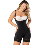 Diane &amp; Geordi 002409 | Butt Lifter Tummy Control Boyshort Bodysuit | Daily Wear Mid Thigh Open Bust Body Shaper for Women | Microlatex