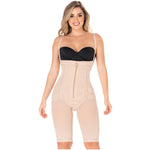 Diane &amp; Geordi 2414 | Postpartum Butt Lifter Tummy Control Capri Shapewear | Open Bust Knee Length Body Shaper for Women | power net 